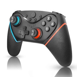 Switch Controllers, Wireless controller for Switch, Switch Lite and OLED, Pro Switch Controller with Programmable Function, Wake up, TURBO, Gyros, Vibration and Screenshot(orange-blue)