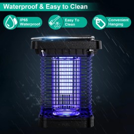 iMountek Solar Powered Electric Bug Zapper Indoor Mosquito Killer Lamp Trap Night Light