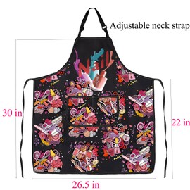ENSIANTH Nail Aprons with Pockets Nail Salon Aprons for Women Nail Artist Apron Manicurist Apron Salon Aprons for Nail Tech (nail apron 1)