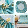 ZRNBAST Sheets Set King Floral Sheets, 100% Microfiber Elegant Farmhouse