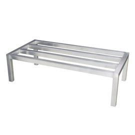 Thunder Group ALDN2048 Dunnage Rack, 20" x 48" x 12", Capacity 1800 lbs., Heavy-Duty, Square tubing, Welded, Aluminum, NSF (Shipped Freight only -No UPS)