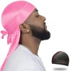 ForceWave Silky Durag for Men Wave Cap Satin Dorag for