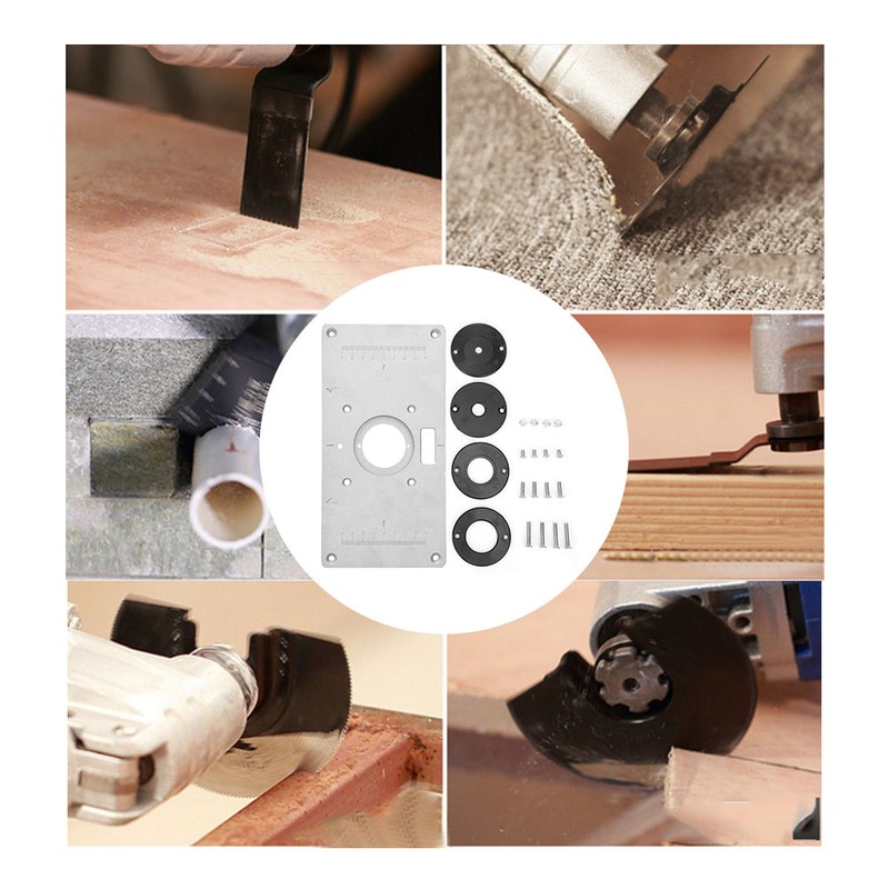 Aluminum Alloy Router Table Insert Plate With Ring For Woodworking