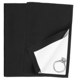 2PCS Jewelry Cleaning Cloth 10'' x 12'' Silver Polishing Cloth for Gold Silver and Platinum Jewelry Diamonds Platinum Gemstones Coins Reusable Keeps Jewelry Clean and Shiny