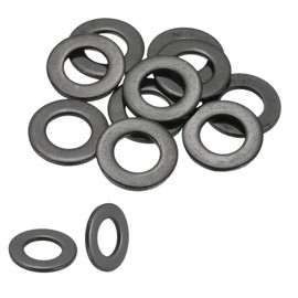 PATIKIL M14 Flat Washers 9/16" ID x 1-1/16"OD, 10 Pcs 304 Stainless Steel Metal Metric Washers Black Electroplated Flat Gasket Spacer for Screws and Bolts, Black