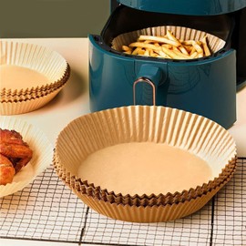 Pack of 150 Paper for Air Fryer 3-5 Litres 16-20 cm x 4.5 h Baking Paper Crispy and Dry Frying Protects Your Basket