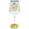 WL SS-WL-19617, Everything Improves Inscription Wine Glass with Chic Woman