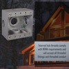 TayMac DD5100XS 4-1/2-Inch X 4-1/2-Inch Gang Weatherproof Box, 1-Inch Outlets,