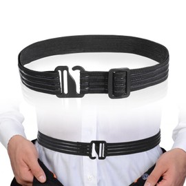 YBEATY Men Shirt Stays Belt Keepers Shirt Holder for Men Police Adjustable Elastic Band with Non-slip Glue Extra Gripping Elastic Belt Durable Discreet for Work Casual Wear