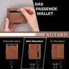 RUTAKO Slim Wallet with Coin Compartment, Mini Wallet for Men