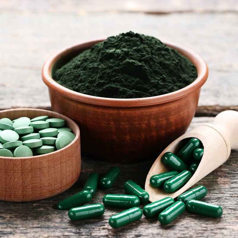 Spirulina Chlorella Organic Pellets | 400 Tablets | Each with