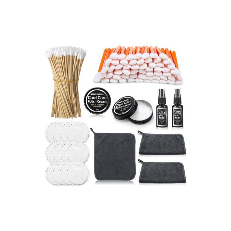 Nuanchu 607 Pcs Card Cleaning Kit Trading Card Repair Kit