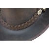 Black Jungle Balat Leather Western Hat Australia Cowboy Hat, brown