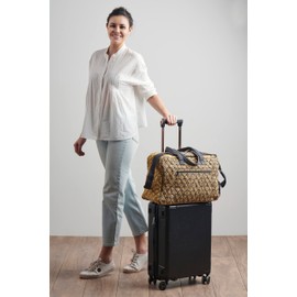 Maison d' Hermine Weekend Bag Cotton Quilted Duffel Overnight Luggage Weekender Gym Bag for Gifts Travel Men Women Business Travellers Family Trip, Art Deco