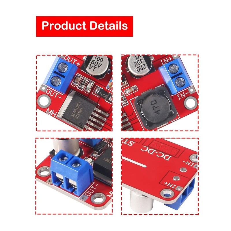 AYMBH XL6019 DC-DC Buck Boost Converter Module 5V 6V 12V