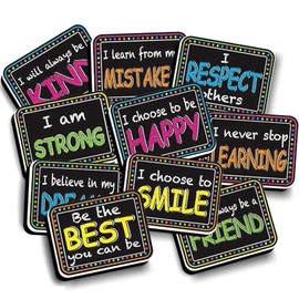 Ashley Productions Non-Magnetic Mini Whiteboard Erasers, Character Building, 10 Per Pack, 3 Packs