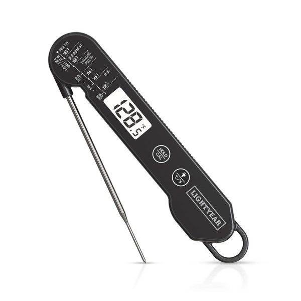 Lightyear Meat Thermometer | Instant Read Cooking Thermometer for Grilling,