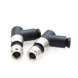 M8 Right Angle 4 Pin Female Coded Industrial Circular Plug Sensor Connector Aviation 8 mm Waterproof IP67 Connector