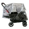 Bambisol HPU Regenschutz für Doppel-Buggy mit Dach, transparent