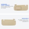 Mobestech Beige Driver Side Sun Visor with Mirror Replacement Car