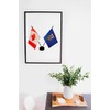 Canada & Alberta Province Twin Desk Flag, Alberta Province Table