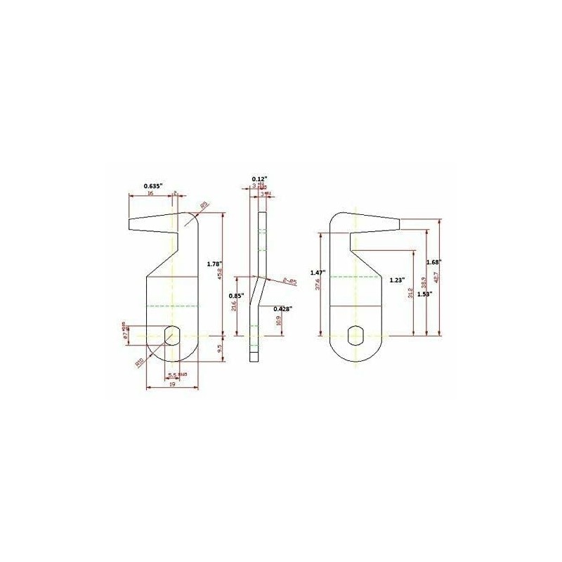Homak Tool Box, 5/8" Tubular Cam Lock 90 Degree，Hook cam;