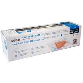 Oliso Pro VAC-SNAP Food Storage Bags for Oliso Vacuum Sealers (Large, 1 Gallon, 10 Bags)