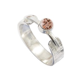 Morganit im Labor gezüchtet Edelstein Band Ring 925 Sterling Silber Ring Männer & Frauen Band Ring Alle Größen Ring Handgefertigt Schmuck TSR1110BC_6 (52 (16.6))