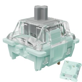 Gateron Jade Series Pre-Lubed Linear Silver Keyboard Switch,3-Pin 45gf Double Spring Switche,for MX Gaming Mechanical Keyboard(Jade Sliver,108PCS)