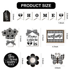 YIQXKOUY 13 Pieces Home Tiered Tray Decor Set Rustic Home Sweet Home Kitchen Decor Welcome Table Signs Tier Farmhouse Tiered Tray Decor for Home Living Room Kitchen Table Party Decoration