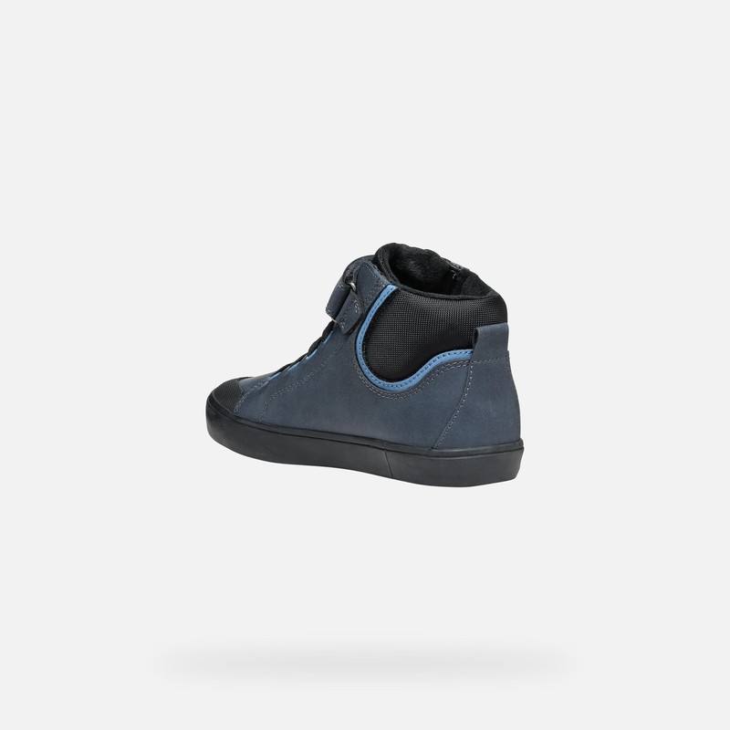 Geox Boys' J Gisli Boy C Trainers, blue