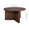 Henn&Hart Anders Coffee Table, 32" Wide, Brown