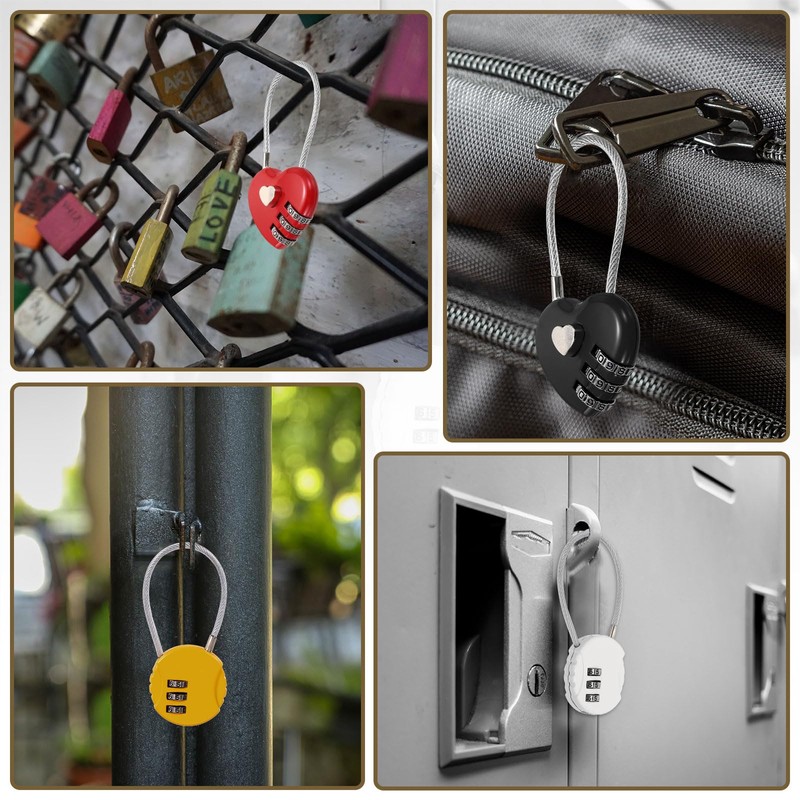 M METERXITY 1-Pack Combination Padlock, Zinc Alloy 3 Digit Password