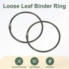 PATIKIL 9Pcs Loose Leaf Binder Rings, 3.9 Inch Metal Open