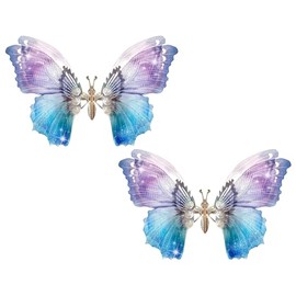 Neva Nude Large Butterfly Hair Clips for Women Thin Medium Thick Hair (2pc) – Lovingly Handcrafted – Comfortable Non Slip & Strong Hold – Embrace Your Inner Butterfly (Purple Majesty)