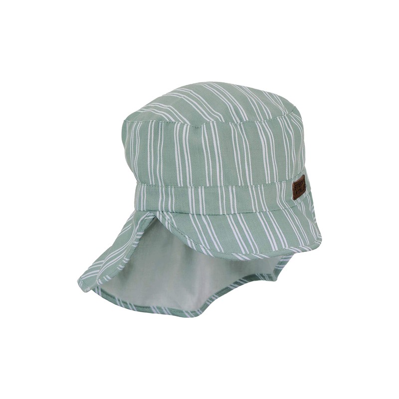 Sterntaler Baby Boys' Peaked Cap with Neck Protection, light green