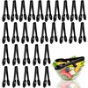 30 Pack 9 Inch Black Plastic Serving Tongs Durable Disposable