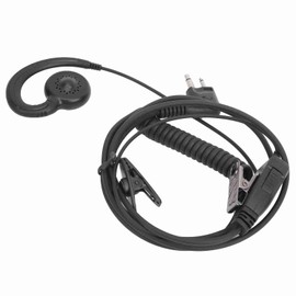 Estink Auriculares Walkie-Talkie, Auriculares PTT con micrófono, Auriculares en Forma de C giratorios de 360 °, Compatible con Varias radios de 2 vías, como GP2000 / XV1100 / SV10, etc.