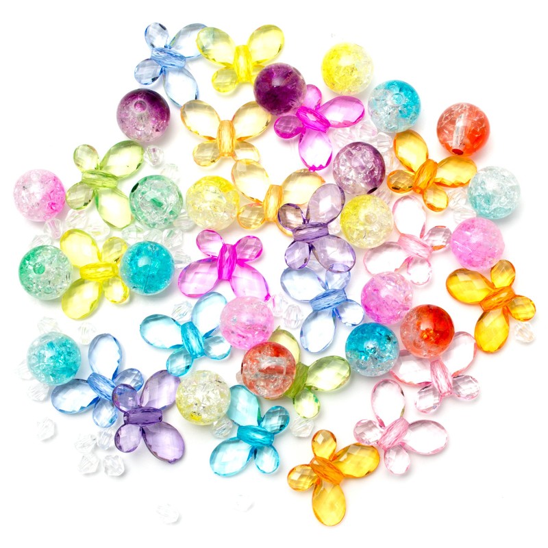 85+pc Acrylic Butterfly Bracelet and Cord Kit