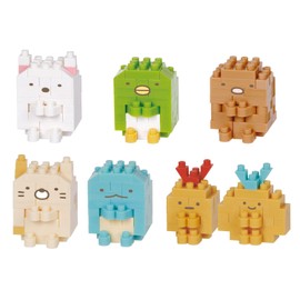 Kawada NBMC_61S Nanoblock, Mini Nanoblock, Sumikko Gurashi (Box), 1 Box = 6 Pieces, Total of 6 Types