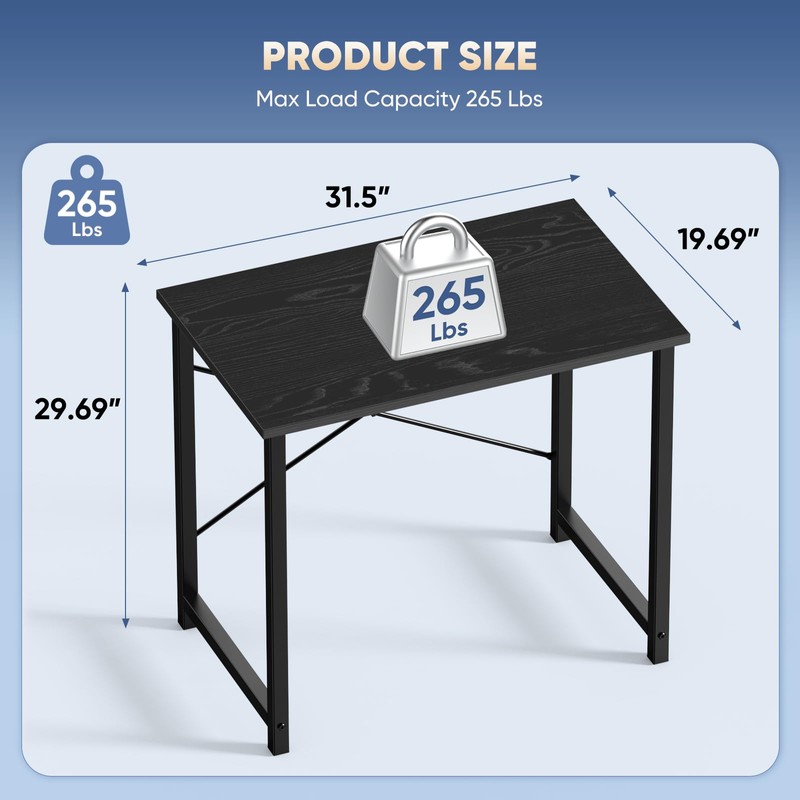DUMOS 32 in Small Computer Desk for Home Office, Modern