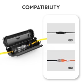 Outdoor Extension Cord 50FT with Outdoor Extension Cord Cover, NEMA 5-15P to NEMA 5-15R SJTW 16AWG, 125V 13A 1625W, ETL Listed