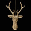 Toyland 22cm Reindeer Head Hanging Tree Decoration CHAMPAGNE- Christmas Tree