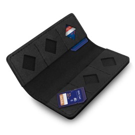 MegaGear Black Leather SD Card Holder