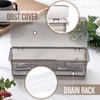 Remerry 3 Pcs Flatware Tray with Lid and Drainer, Plastic