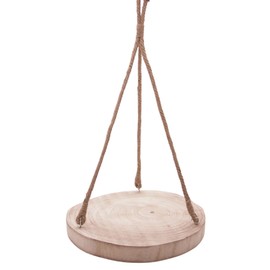 Wooden Disk Hanger Decoration, Jute Cord for Hanging, Rustic Farmhouse Home & Office Decor, 15 Inches