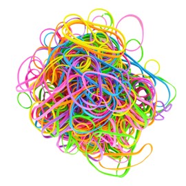 Elastic Rubber Bands 100G’s, Approximately 250pcs, NEON Coloured, Perfect for Home and Office Supplies Industrial Crafts, DIY, Organisation, Natural Rubber Bands Strong and Durable