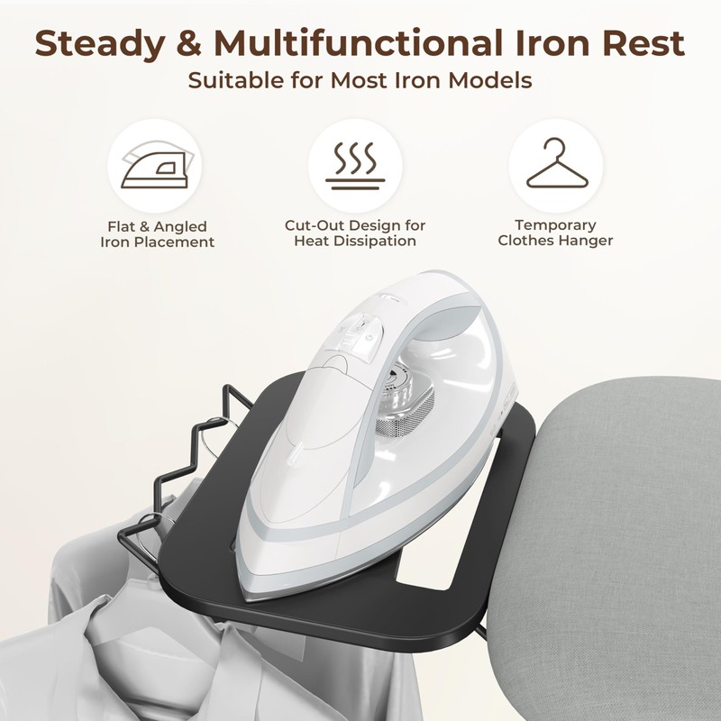 Yaheetech Foldable Ironing Board, Heavy Duty Iron Board with 9