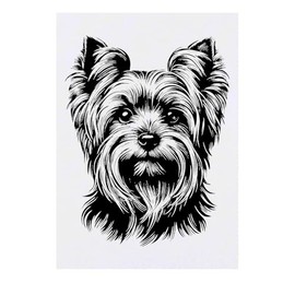 'Yorkshire Terrier' Temporary Tattoo - Water Resistant, Skin-Safe, Non-Toxic Transfer (TO00078003)