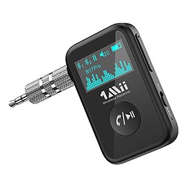 [Upgraded] 1Mii Bluetooth 5.0 Music Receiver with OLED Display, Aux Bluetooth Adapter for Car/Home Stereo/Speakers, Hands-Free Call, Dual Connection and Long Battery Life -2022